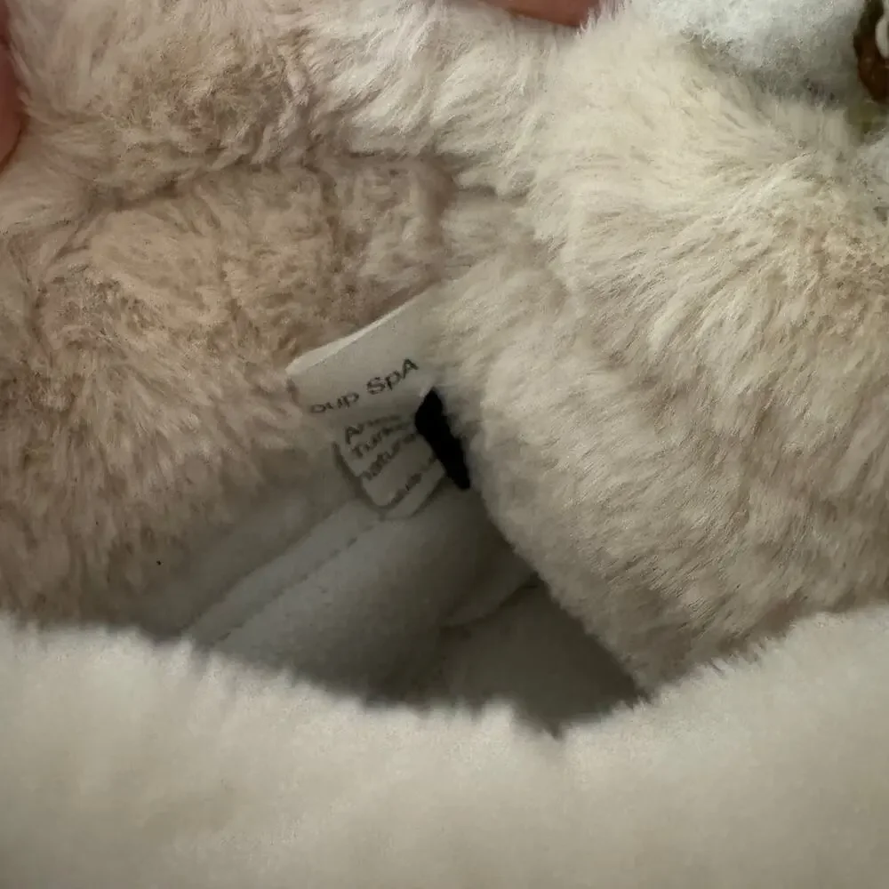 Moon Boot Icon Low Shearling Trim Wool 42/44 NEW Whiskey Brown Ivory Booties - Picture 4 of 8